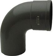 ELLEBOOG RWA ROND 87° PVC DONKERGRIJS