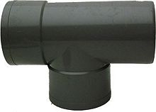 T RWA ROND 87° PVC DONKERGRIJS