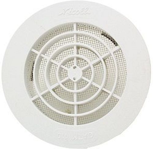 GRILLE RONDE NICOLL P.TUBE PVC 125MM BL.