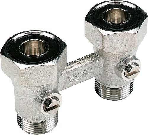 H-BLOK 2-PIJP COMA.VENT.VLOER 3/4&quot;EK-M22