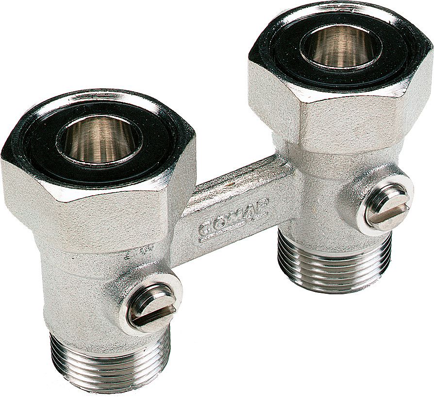 H-BLOK 2-PIJP COMA.VENT.VLOER 3/4&quot;EK-M22