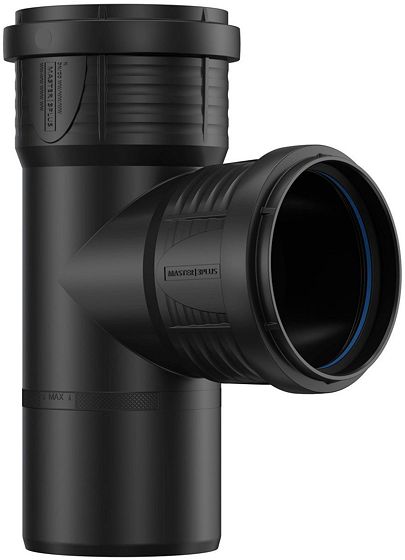 T PP 90°MF 110-75MM ZWART