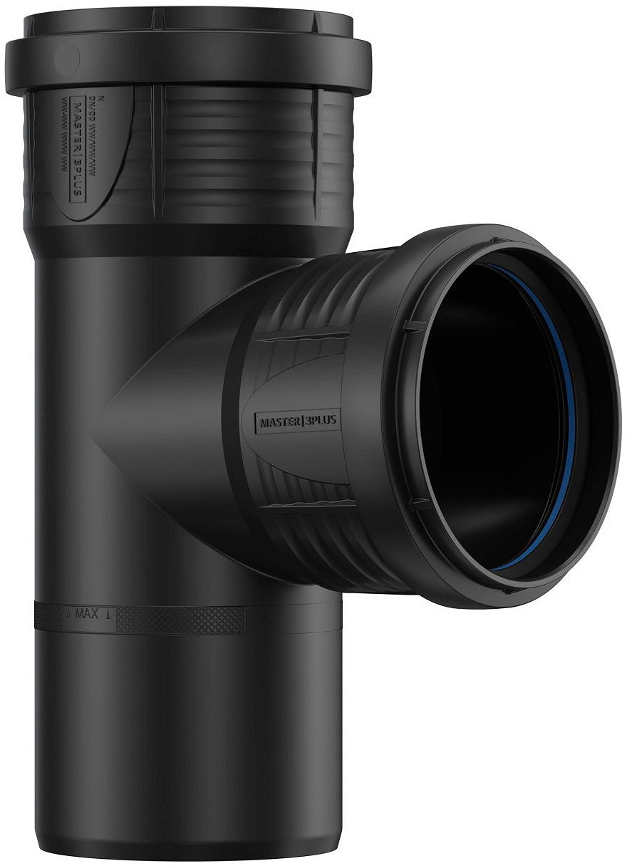 T PP 90°MF 110-75MM ZWART