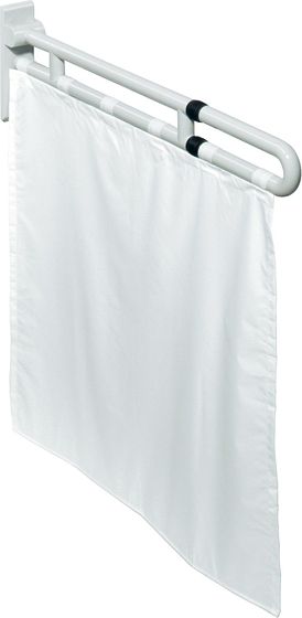OPKLAPBAAR SPATSCHERM HEWI 801 WIT-ZILV.