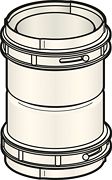 DUALIS FLEXCONDENS KOPPELSTUK 80MM