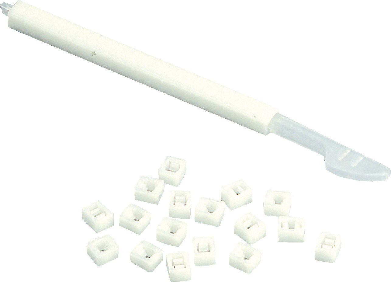 STARLOCK CLIP 10 STICKS=200 PIECES BLANC