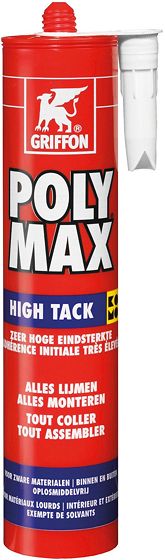 MONTAGELIJM POLYMAX HIGH TACK 410G.WIT