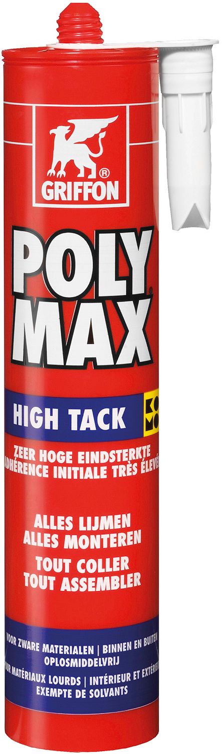 MONTAGELIJM POLYMAX HIGH TACK 410G.WIT