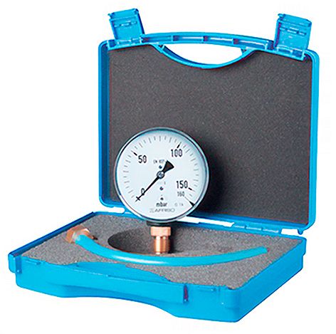 GASDRUKMETER ANALOOG IN KOFFER 0/160MBAR