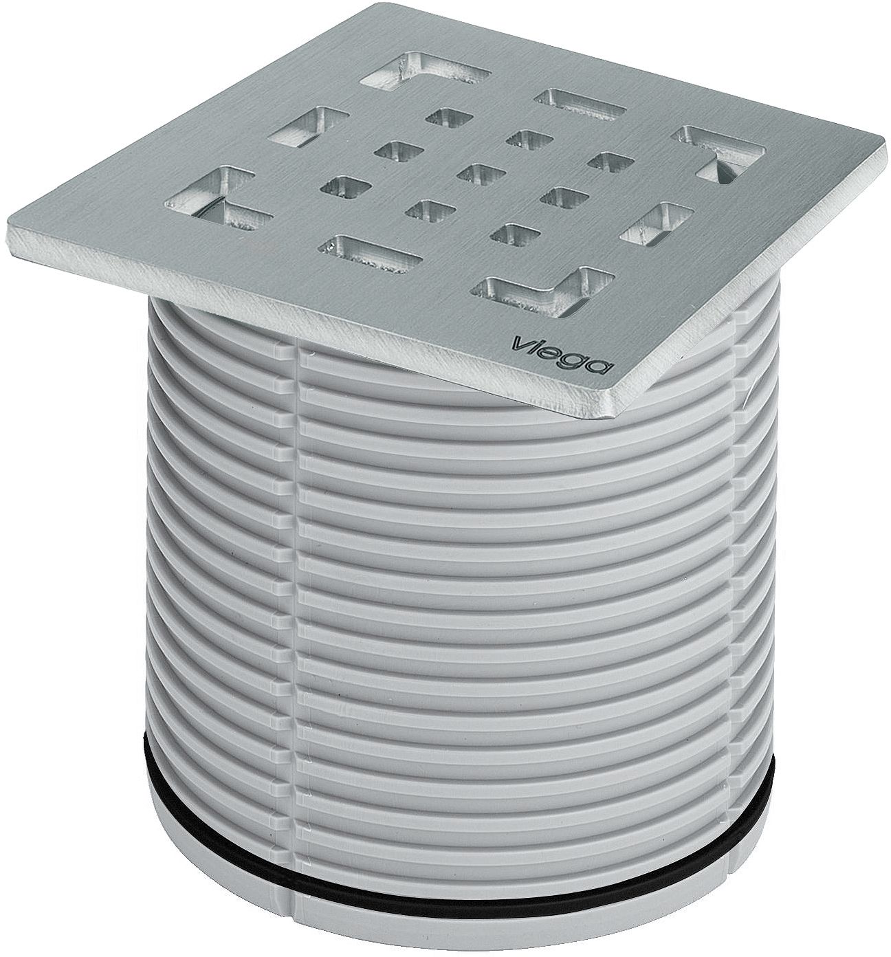 OPZETSTUK + ROOSTER 10X10 CM INOX VIEGA