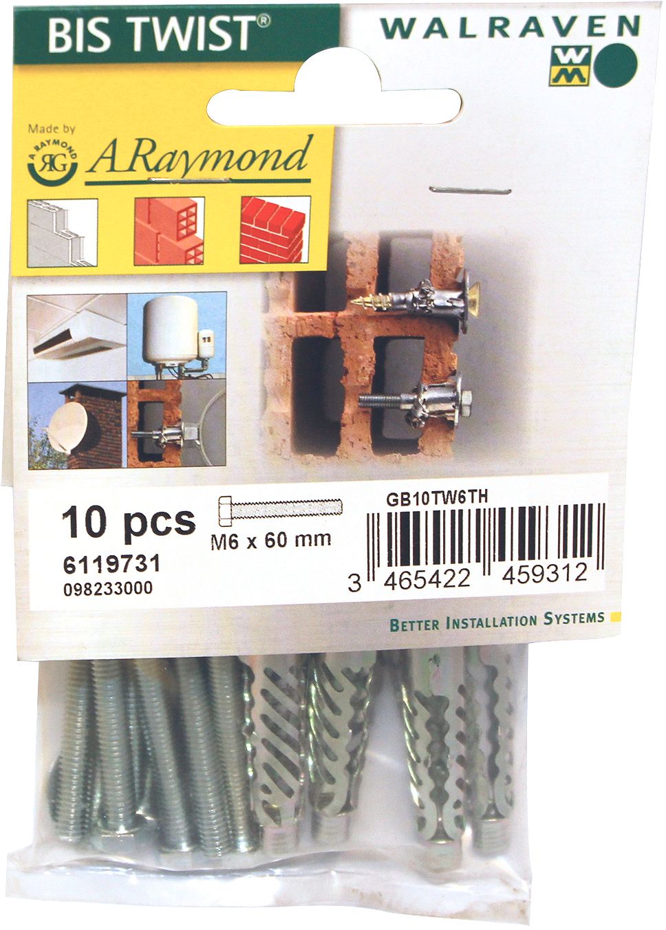 BIS TWIST+METR.SCHR+ROND.M6X60MM DS=10ST