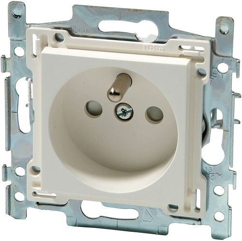 OP-EN INBOUW STOPCONTACT+A 21mm WIT NIKO