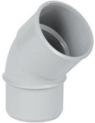 ELLEBOOG ROND 45° PVC LICHTGRIJS
