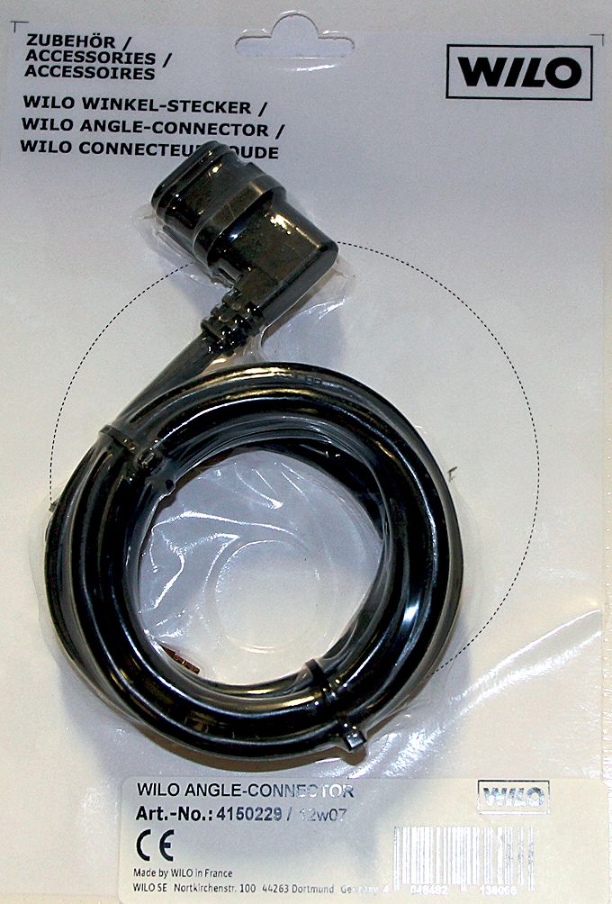 HAAKSE STEKKER+KABEL 2M VOOR CIRC.WILO