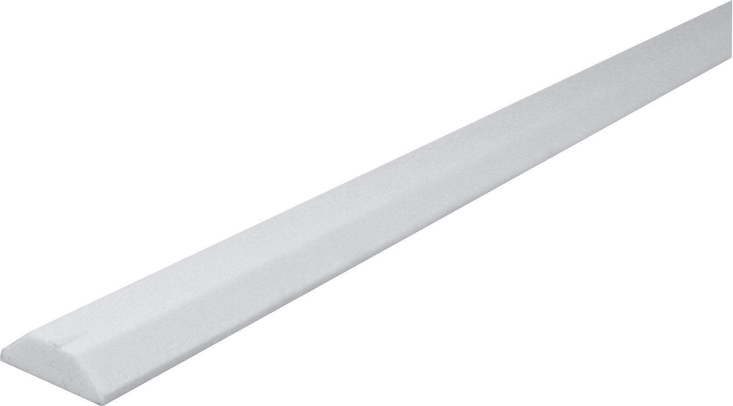 HOEKPROF.ACRYL PASPARTOE 2600MM WIT GL.