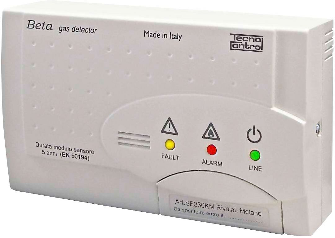 GASDETECTOR+ING.VOELER AARDGAS 12V/220V