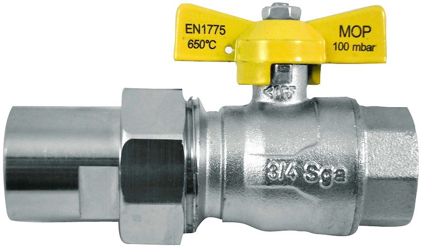 ROBINET +RACCORDS NAT/PROP/BUT 3/4&quot;FF