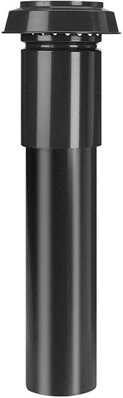 DW DAKDOORV.VENT.200MM 1M ALU ZWART