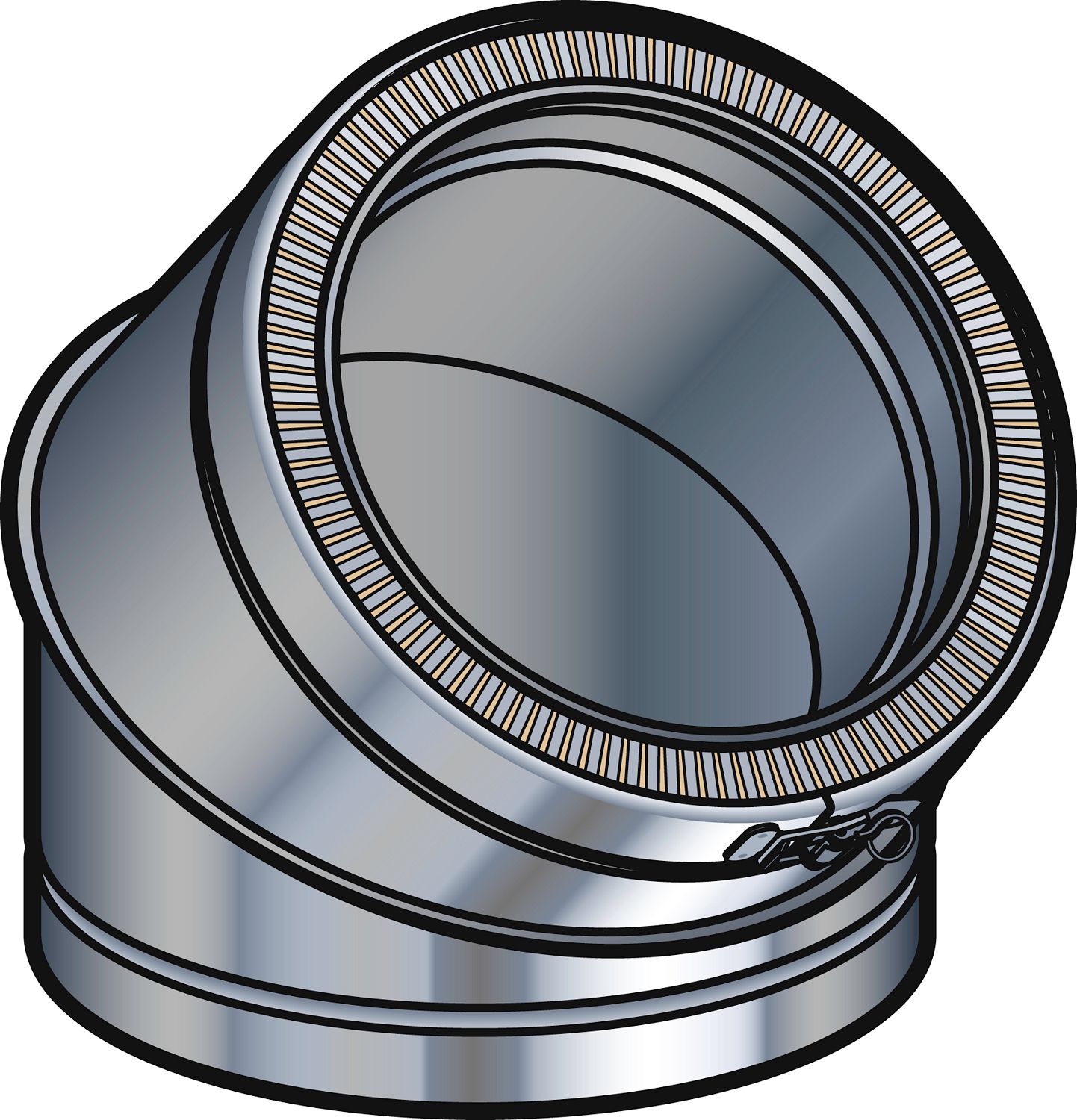 THERM-INOX COUDE 45° POUJOULAT 80MM DP