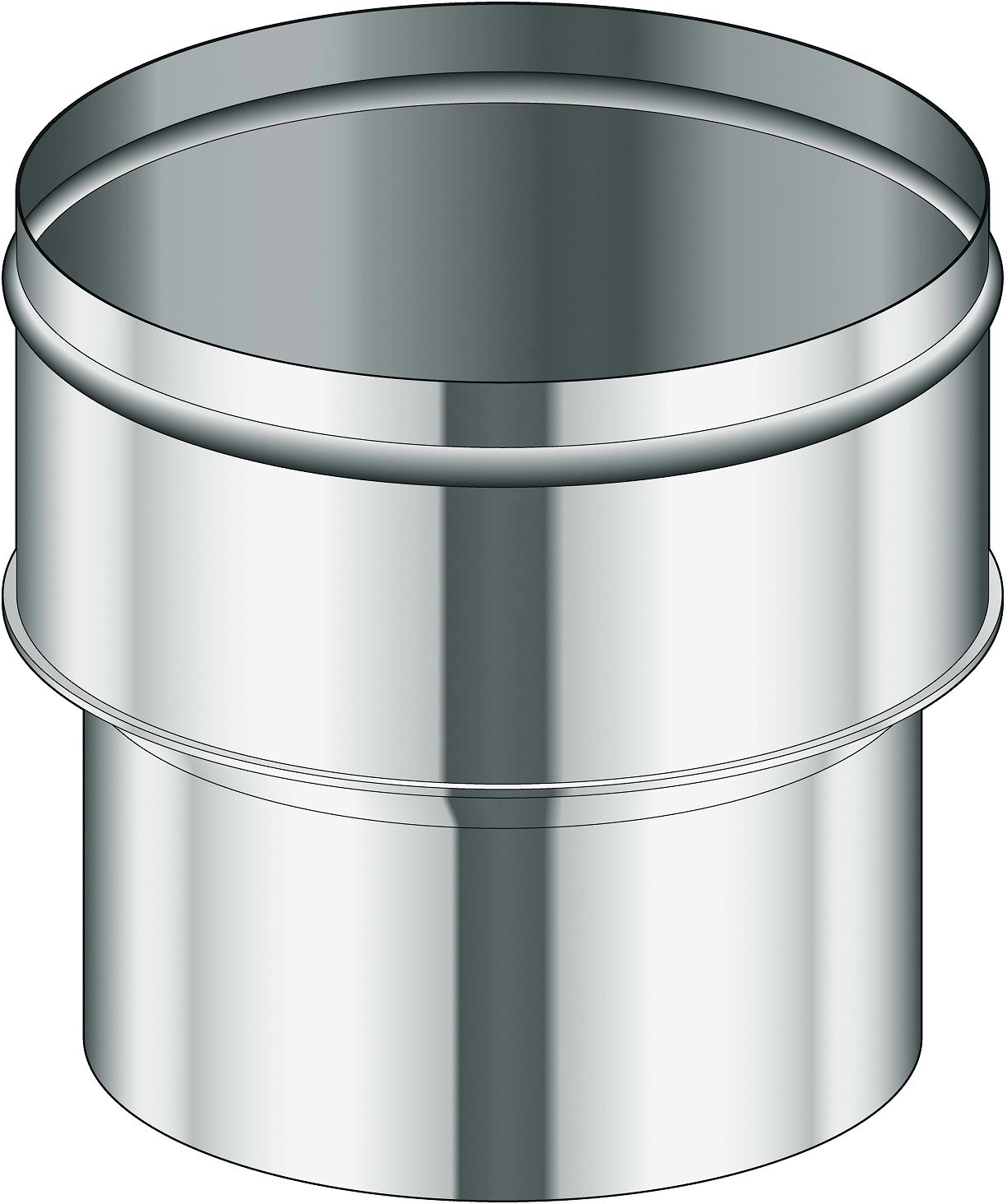 INOX ENKELW AANSLUITST.CONDENS.POUJ.180