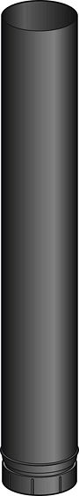 PELLETKACHEL BUIS POUJ.100MM 100CM ZWART