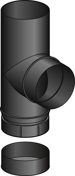 PELLETKACHEL T+DOP POUJOUL. 80MM ZWART