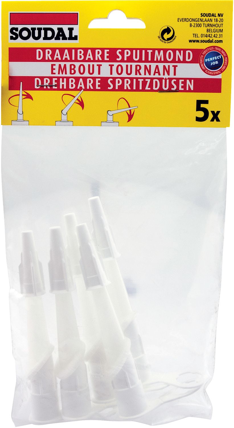 DRAAIBARE SPUITMOND SILICONE ZAK 5 ST.