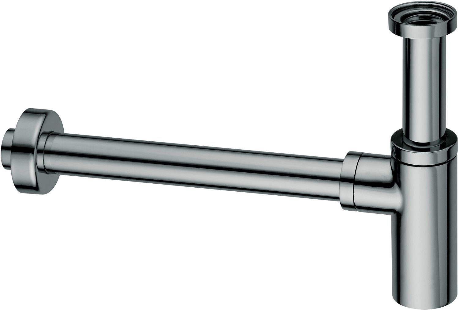 DESIGN SIFON 5/4&quot; ROND INOX LOOK