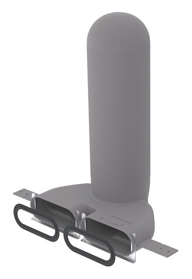 VENTIELAANSL.ST.CLRF DN125 2XFLAT51 90°