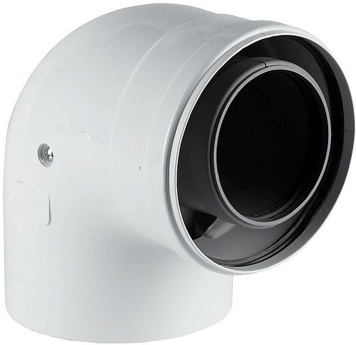 UNIFLOW CONC.BOCHT 80/125MM 90° ALU/PP