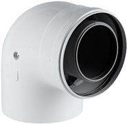 UNIFLOW CON.BOCHT 80/125MM 90° ALU/PP