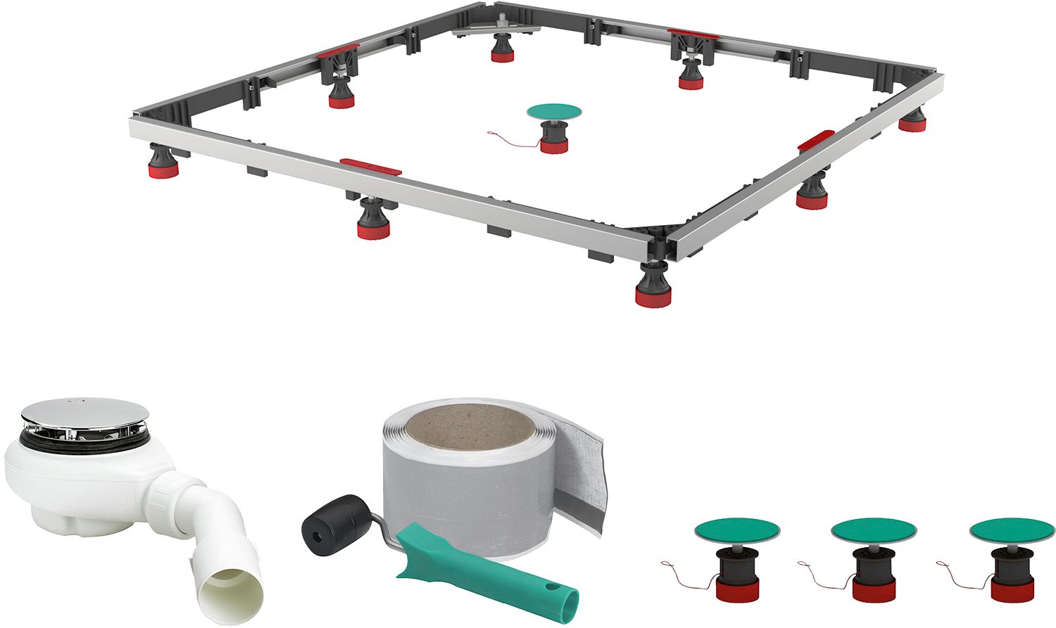 SET MONTAGE PR.TUB MAX.120x120 8CM 38L/M