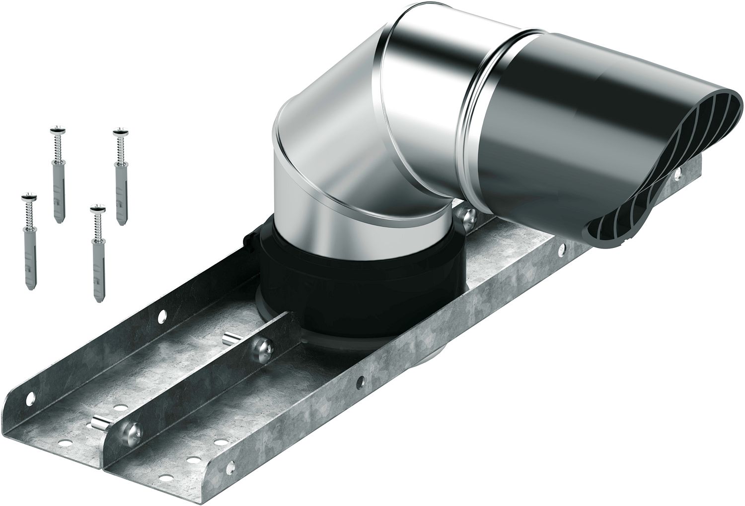 UNIFLOW HORIZ.SCHOUWKIT INOX PPFLEX 80MM
