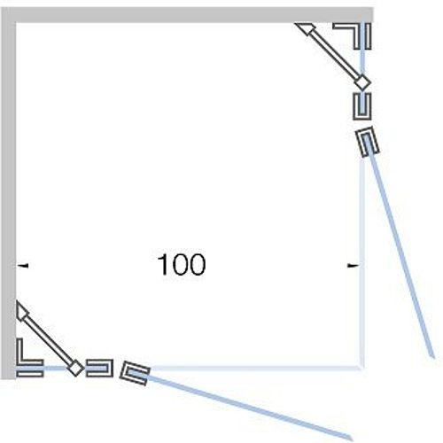 DD+VD HOEKINST.CLOSE T.100CM H200 CH-HLD