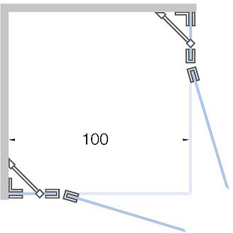 DD+VD HOEKINST.CLOSE T.100CM H200 CH-HLD