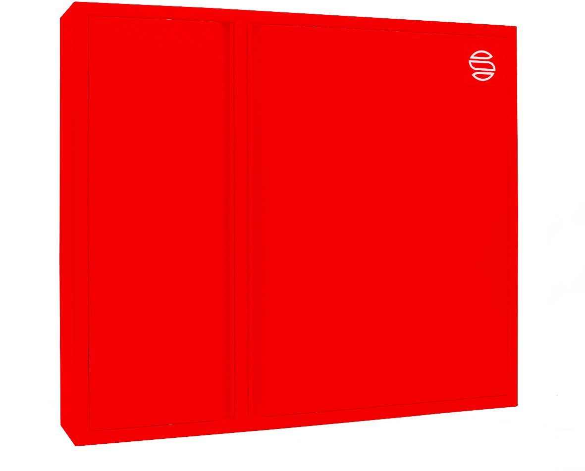 COMBINATIEKAST 4/4&quot; OPTIE INBOUW ROOD