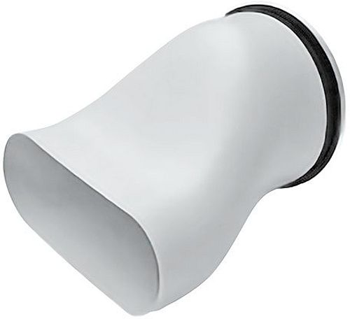HORIZONTAAL AANSLUITSTUK D125 OVAAL DUCO