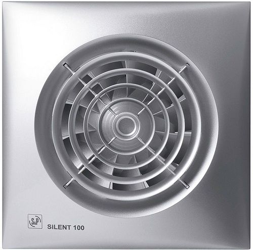 BADK.VENT.SILENT-100 CZ SILVER 12V S&P