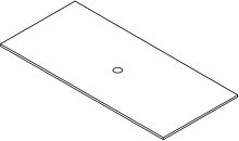 TABLET KERA.MARMER PURO H 1,2CM +AFVOERG