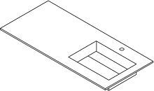 TABL.KM PURO LAV.S RECHTS H1,2CM +KRAANG