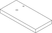 TABL. KM PURO H10CM +AFV./KRAANG. LINKS