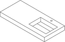 TABL.KM PURO LAV.S RECHTS H10CM +KRAANG