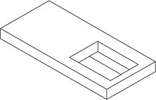 TABL.KM PURO LAV.S RECHTS H10CM ZND.KRG