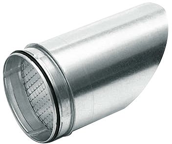 SPIRAL-D VENT.EINDST.+ROOST.SCHUIN 160MM