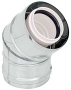 UNIFLOW CONC.BOCHT 80/125MM 45° INOX/PP
