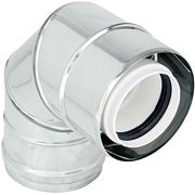 UNIFLOW CONC.BOCHT 80/125MM 90° INOX/PP