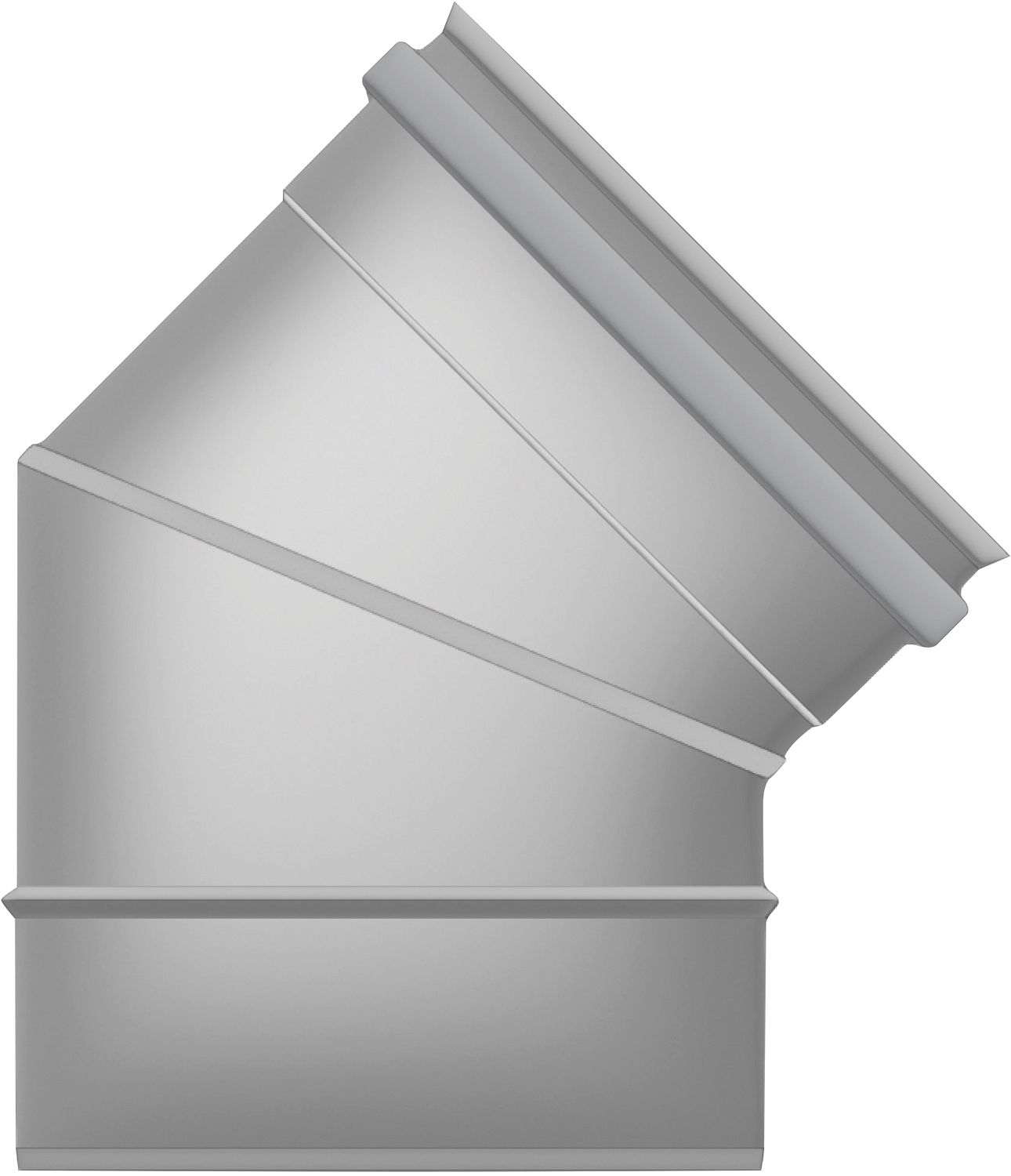 COUDE INOX REZNOR 45° D.100MM-MEB45
