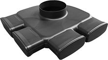 PLENUM EF D125 2 AANSL. (2ST) VASCO